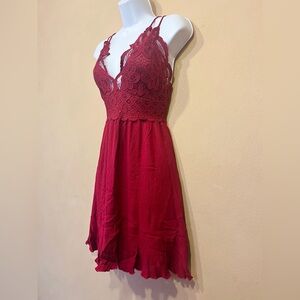 Burgundy/Wine Summer Dress